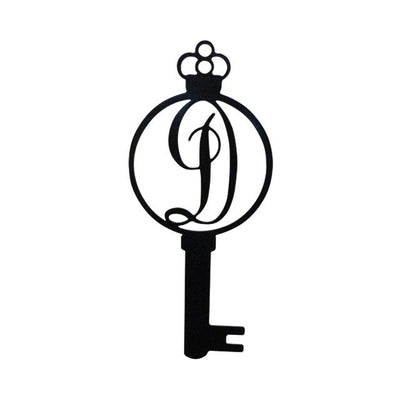 Monogram Alphabet Keys - Laser Cut Metal Wall Decor Sign