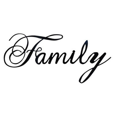 Family - Laser Cut Metal Wall Decor Sign