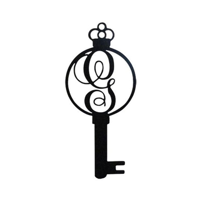 Monogram Alphabet Keys - Laser Cut Metal Wall Decor Sign