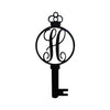 Monogram Alphabet Keys - Laser Cut Metal Wall Decor Sign