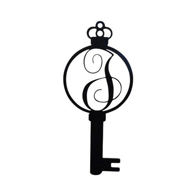 Monogram Alphabet Keys - Laser Cut Metal Wall Decor Sign