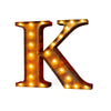24” Letter K Lighted Vintage Marquee Letters (Rustic)