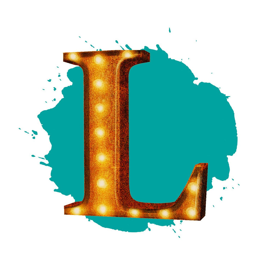 24” Letter L Lighted Vintage Marquee Letters (Rustic)