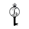 Monogram Alphabet Keys - Laser Cut Metal Wall Decor Sign