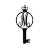 Monogram Alphabet Keys - Laser Cut Metal Wall Decor Sign