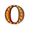 24” Letter O Lighted Vintage Marquee Letters (Rustic)