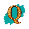24” Letter Q Lighted Vintage Marquee Letters (Rustic)