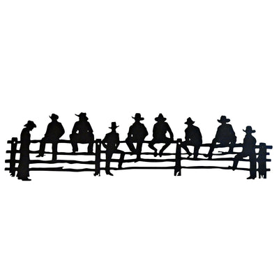 Relaxing Cowboys - Laser Cut Metal Wall Decor Sign