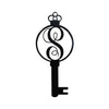 Monogram Alphabet Keys - Laser Cut Metal Wall Decor Sign