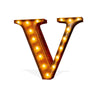 24” Letter V Lighted Vintage Marquee Letters (Rustic)