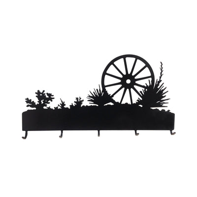 Wagon Wheel Key Hook - Laser Cut Metal Wall Decor Sign