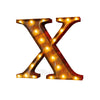 24” Letter X Lighted Vintage Marquee Letters (Rustic)