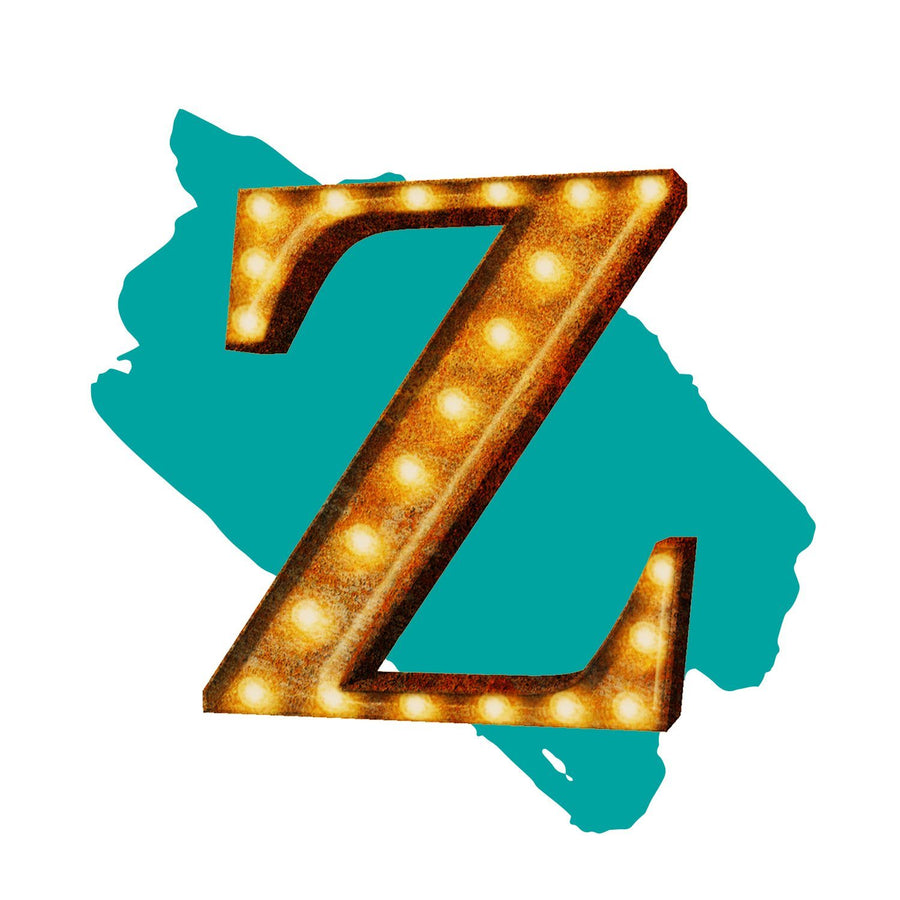 24” Letter Z Lighted Vintage Marquee Letters (Rustic)