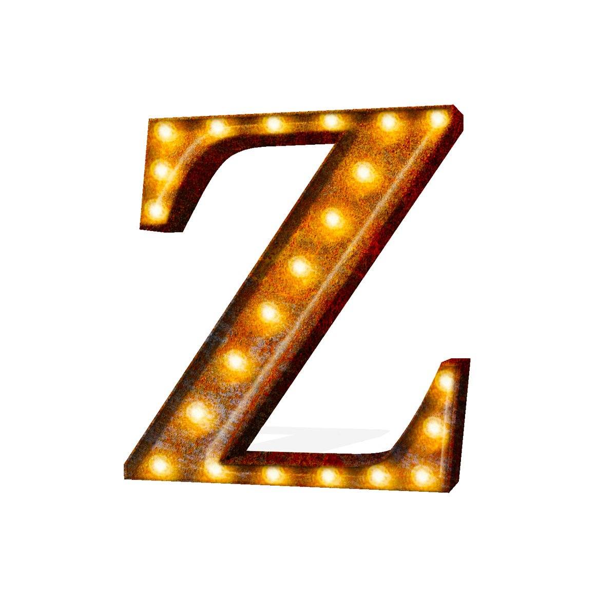 24” Letter Z Lighted Vintage Marquee Letters (Rustic) - Buy Marquee ...