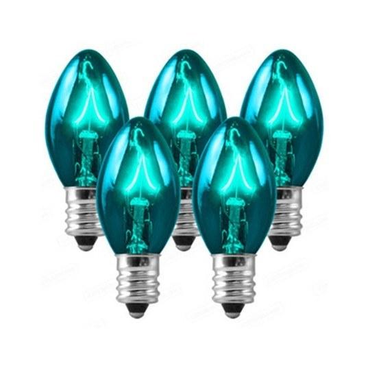 Replacement Bulbs 25-Pack (Clear Teal) For 24"/36" signs