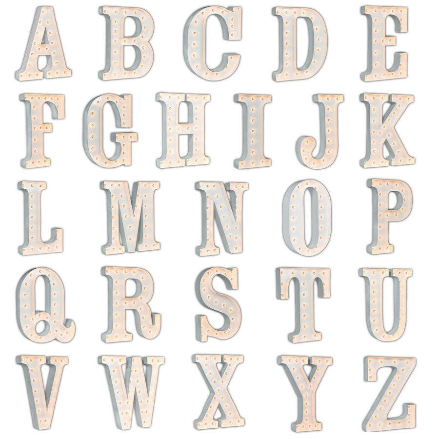 Gloss White - 24" Gloss White Letter Lights