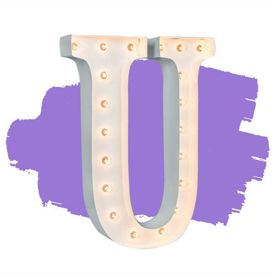 Gloss White - 24" Gloss White Letter Lights