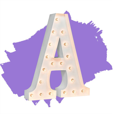 Gloss White - 24" Gloss White Letter Lights