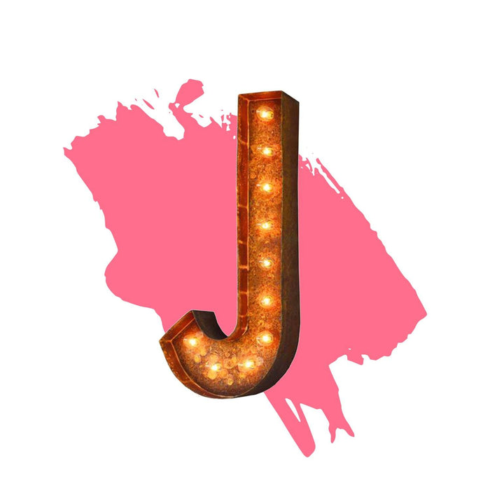 36” Letter J Lighted Vintage Marquee Letters (Rustic) - Buy Marquee ...