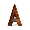 Marquee Letter Lights - 12” Letter A Lighted Vintage Marquee Letters (Modern Font/Rustic)