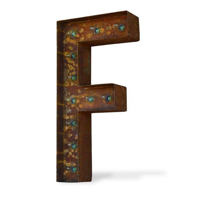 LETTRE D'ENSEIGNE VINTAGE Old sign letter - F 35 cm LETTRE D'ENSEIGNE VINTAGE Old sign letter - F 35 cm