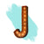 12” Letter J Lighted Vintage Marquee Letters (Modern Font/Rustic)