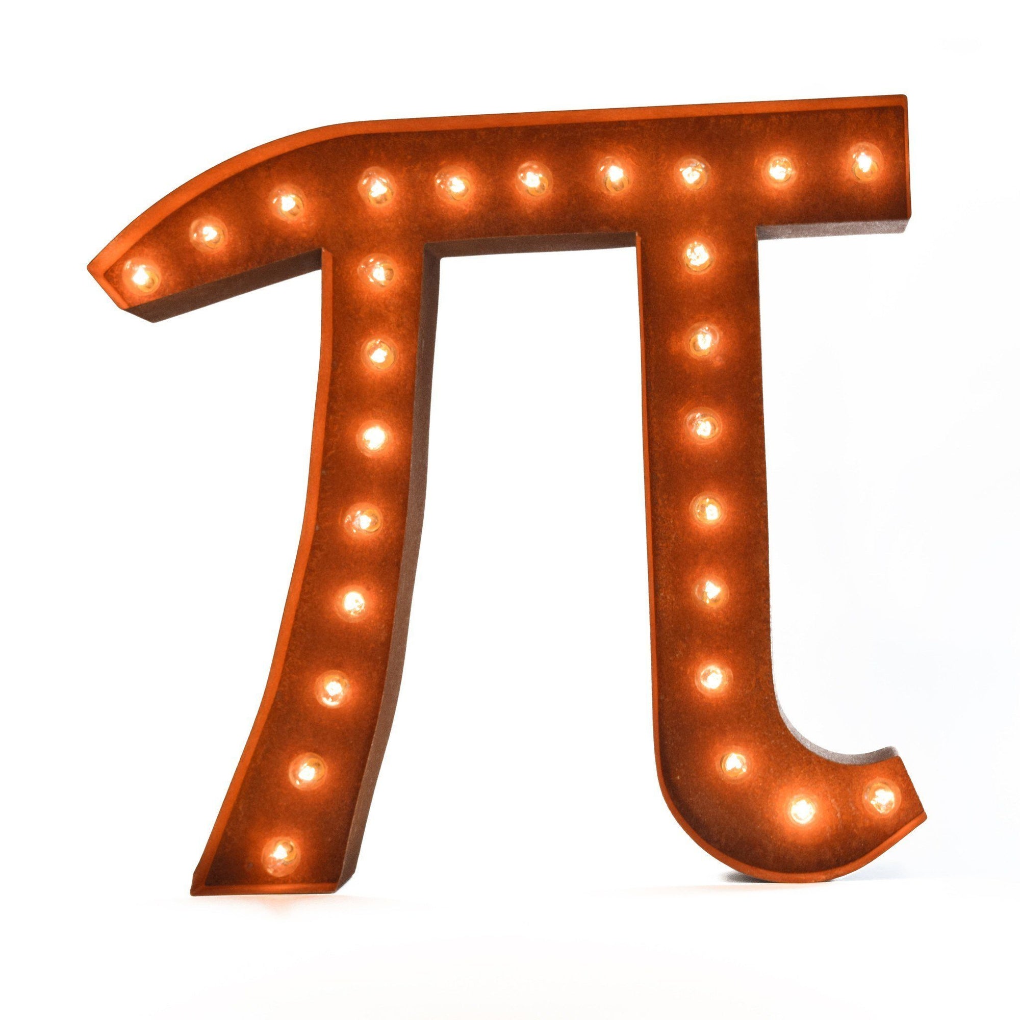 Marquee Letter Lights - 24" Greek Letters Vintage Lighted Marquee Letters (Rustic)