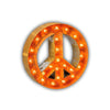 12” Small Peace Sign Vintage Marquee Sign with Lights