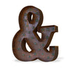 Marquee Symbol Lights - 24" Ampersand “&” Vintage Marquee Lights Sign (Rustic)