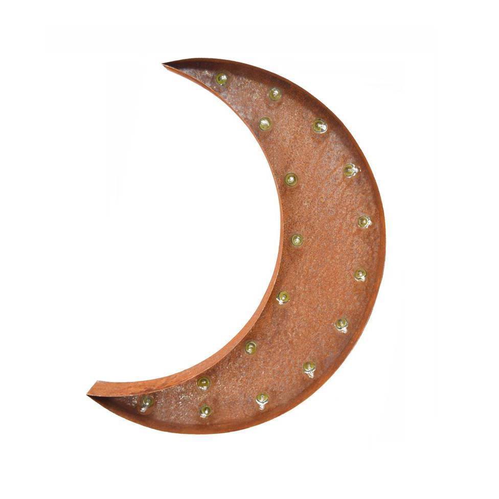 Williston Forge Crescent Moon Steel Marquee Light Wall D Cor