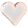 Marquee Symbol Lights - 24” Heart Vintage Marquee Lights Sign (White Gloss)