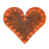 Marquee Symbol Lights - 24” Heart Vintage Marquee Sign With Red Lights (Rustic)