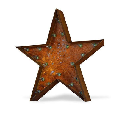 Marquee Symbol Lights - 24" Star Vintage Marquee Lights Sign (Rustic)