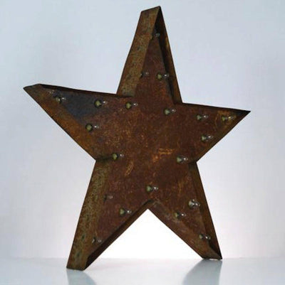 Marquee Symbol Lights - 24” Star Vintage Marquee Lights Sign (Rustic)