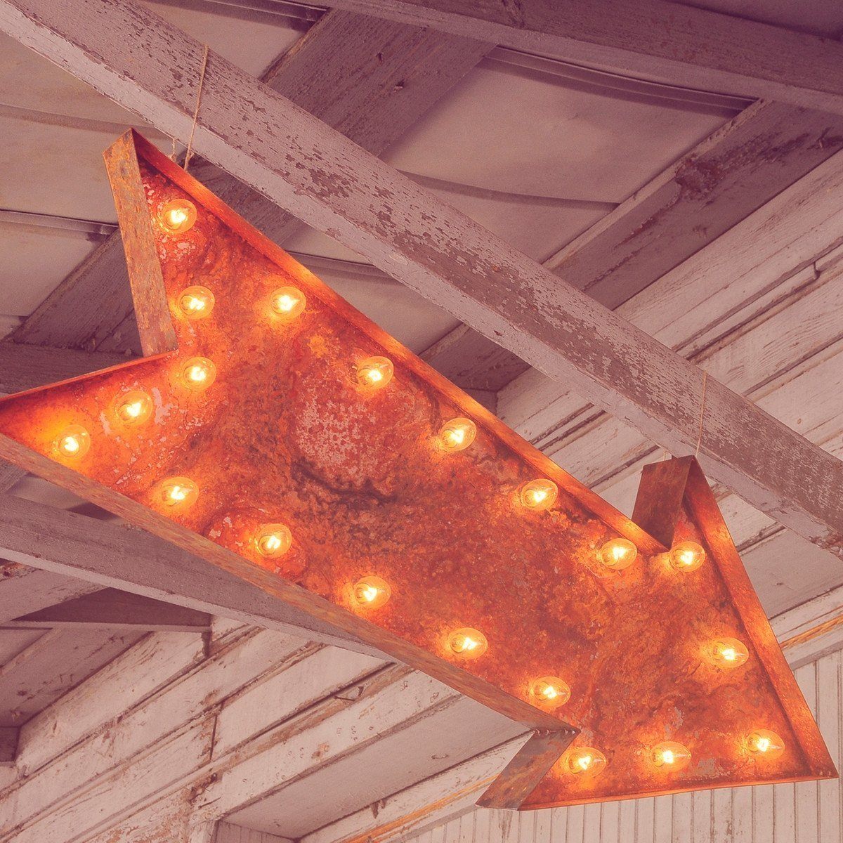 Marquee Vintage The 36” Large with Marquee Online Buy Rusty Sign Marquee Arrow (Rustic) - Lights - Lights