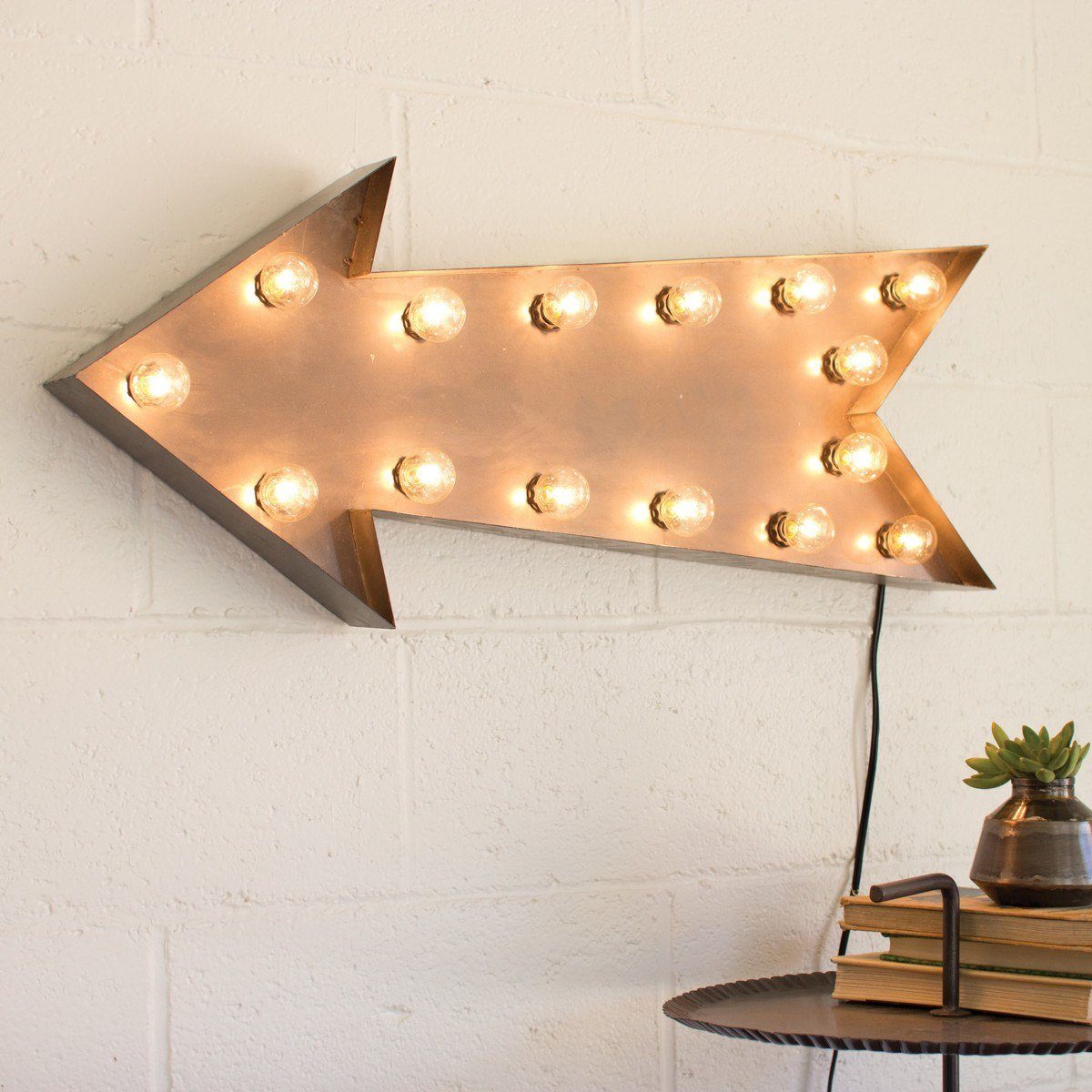 36” Large Arrow Vintage Marquee Sign with Lights (Rustic) - Buy Marquee  Lights Online - The Rusty Marquee