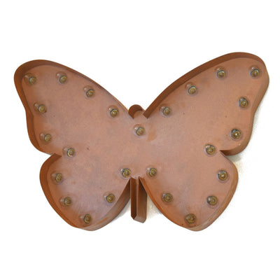 Marquee Symbol Lights - Butterfly Vintage Marquee Sign With Lights (Rustic)