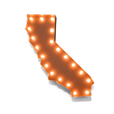 Marquee Symbol Lights - California Vintage Marquee Lights Sign (Rustic)