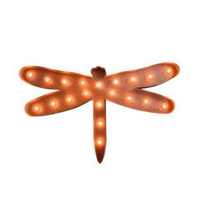 Marquee Symbol Lights - Dragonfly Vintage Marquee Lights Sign (Rustic)