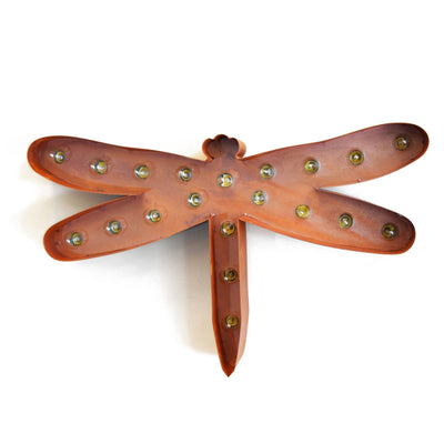 Marquee Symbol Lights - Dragonfly Vintage Marquee Lights Sign (Rustic)
