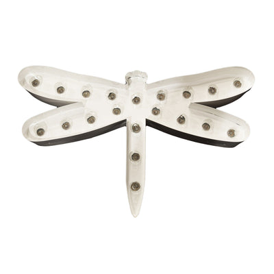 Marquee Symbol Lights - Dragonfly Vintage Marquee Lights Sign (White Finish)