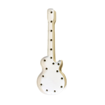 Marquee Symbol Lights - Guitar Vintage Marquee Lights Sign (White Finish)