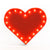 Heart Vintage Marquee Lights Sign (Red Finish)