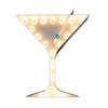 Marquee Symbol Lights - Martini Vintage Marquee Lights Sign (White Finish)