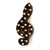Marquee Symbol Lights - Music Treble Vintage Marquee Lights Sign (Black Finish)