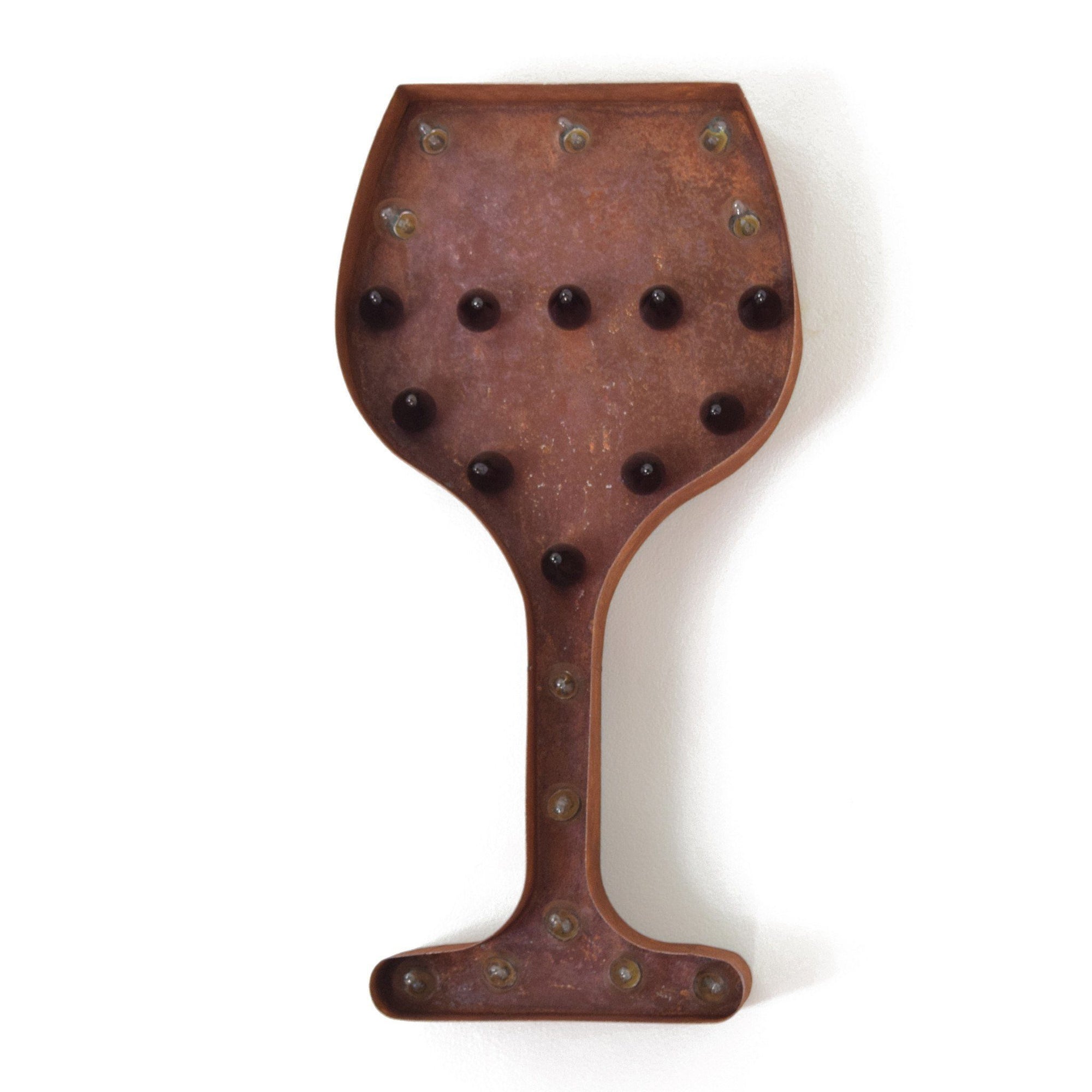 Marquee Symbol Lights - Wine Vintage Marquee Lights Sign With Red Lights (Rustic)