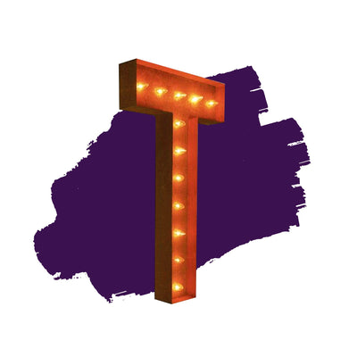 Modern Rust - 36" Large Rust Letter Lights