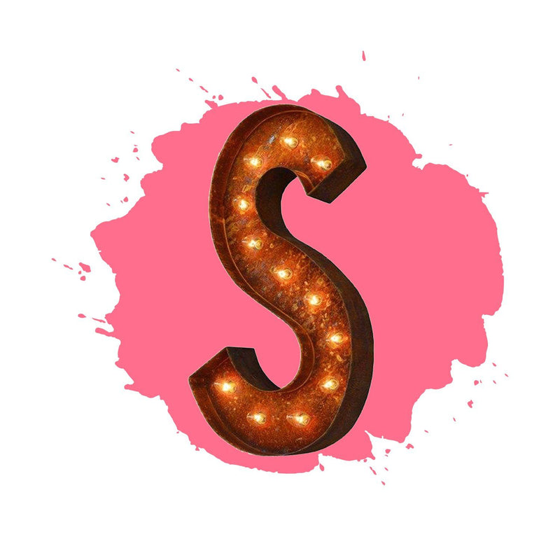 S Led Letters 24” Letter S Lighted Vintage Marquee Letters (Rustic) - Buy Marquee ...